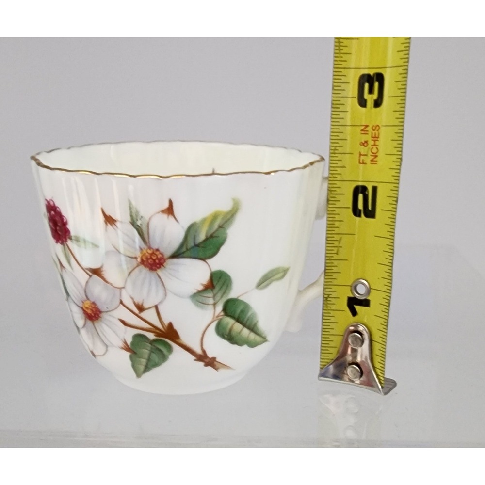 Vintage Hammersley & Co Dogwood Teacup Saucer Set Provincial Flowers White EXC - Picture 6 of 16